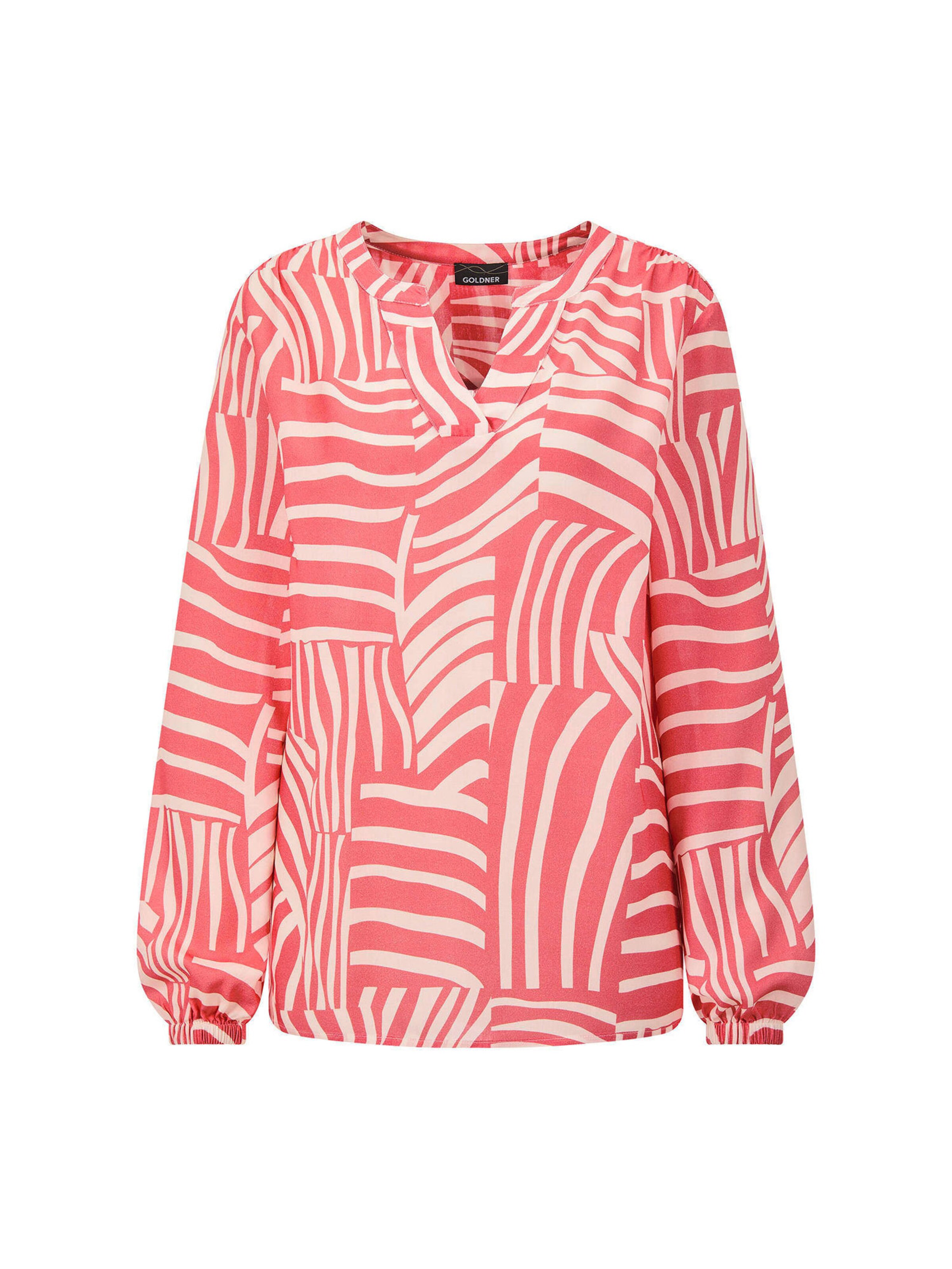 Goldner Bluse in koralle / weiß, Produktansicht
