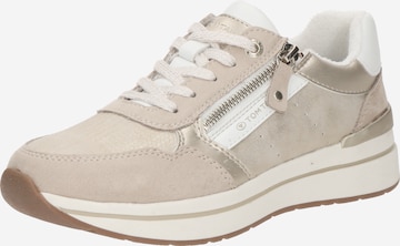 Baskets basses TOM TAILOR en beige : devant