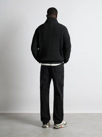 Burocs Pullover 'Knit Half-Zip'‌‌‌‌‌ in Schwarz