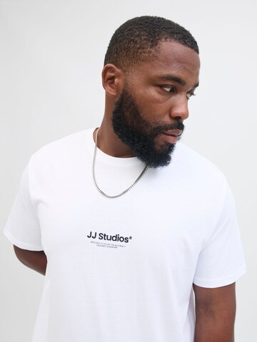 Jack & Jones Plus - Camisa 'JJESOHO' em branco
