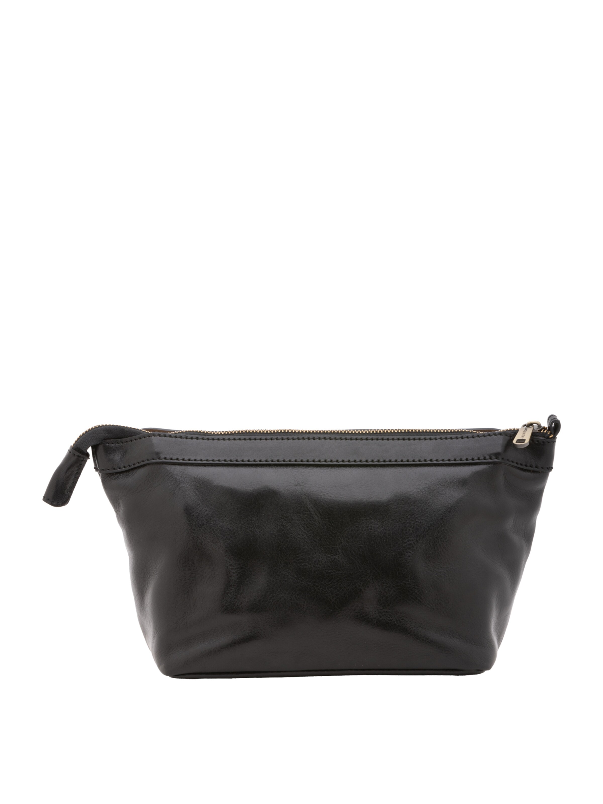 Pochette 'Pochette in vera pelle con zip - I Fratelli' di I Fratelli in nero: frontale