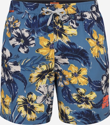 Shorts de bain Superdry en bleu : devant