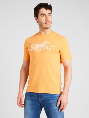 MUSTANG T-Shirt 'Austin' in Orange: predná strana