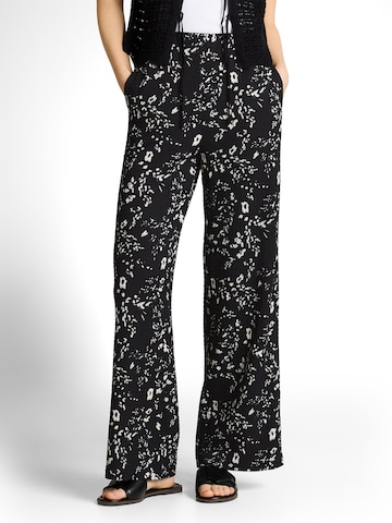 TOM TAILOR DENIM Wide leg Broek in Zwart: voorkant
