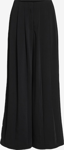 VILA Wide leg Pleat-Front Pants in Black: front