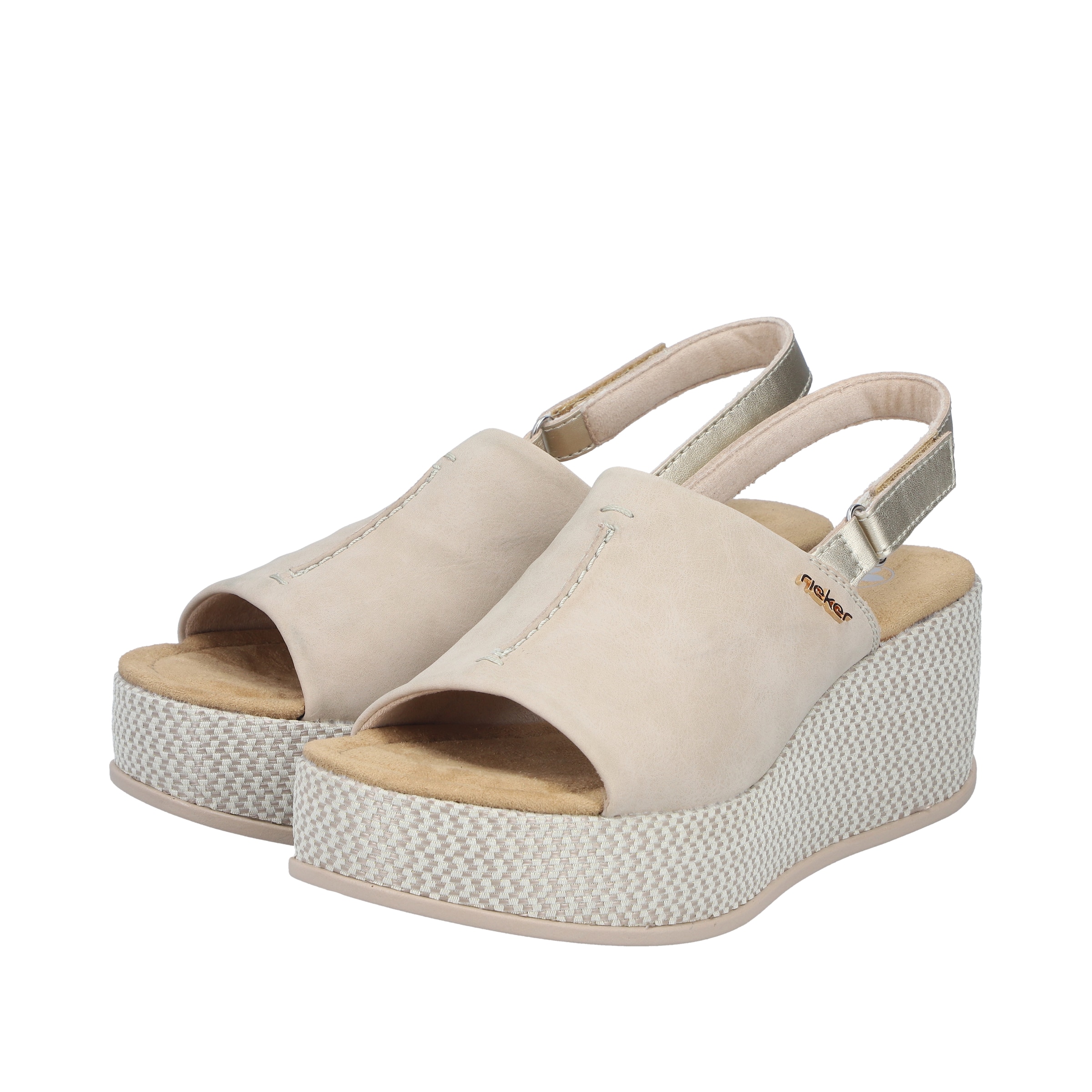 Rieker Strap Sandals in Beige