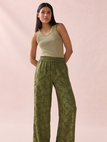 Wide leg Pantaloni de la Next pe verde
