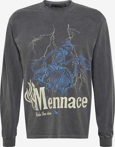 Mennace Shirt 'DISTRESSED SKELETAL MULE ' in hellblau / pastellgelb / stone, Produktansicht