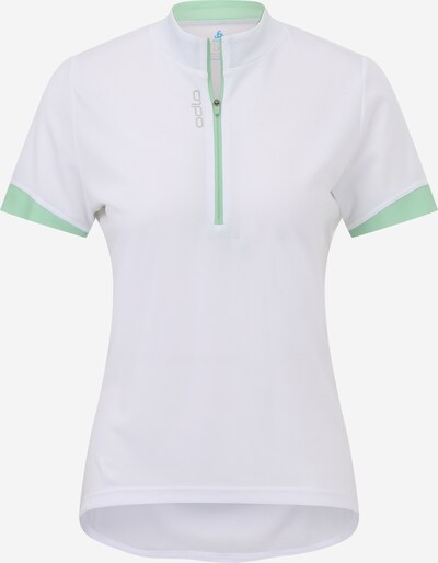 Tricou funcțional ODLO pe gri / verde pastel / alb, Vizualizare produs