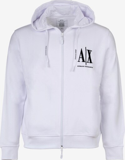 ARMANI EXCHANGE Veste de survêtement en noir / blanc, Vue avec produit