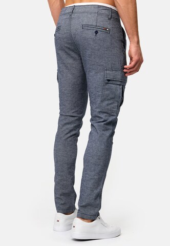 Coupe slim Pantalon cargo 'Safi' INDICODE JEANS en bleu