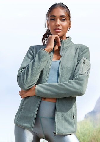 LASCANA Fleece Jacket in Grey: front