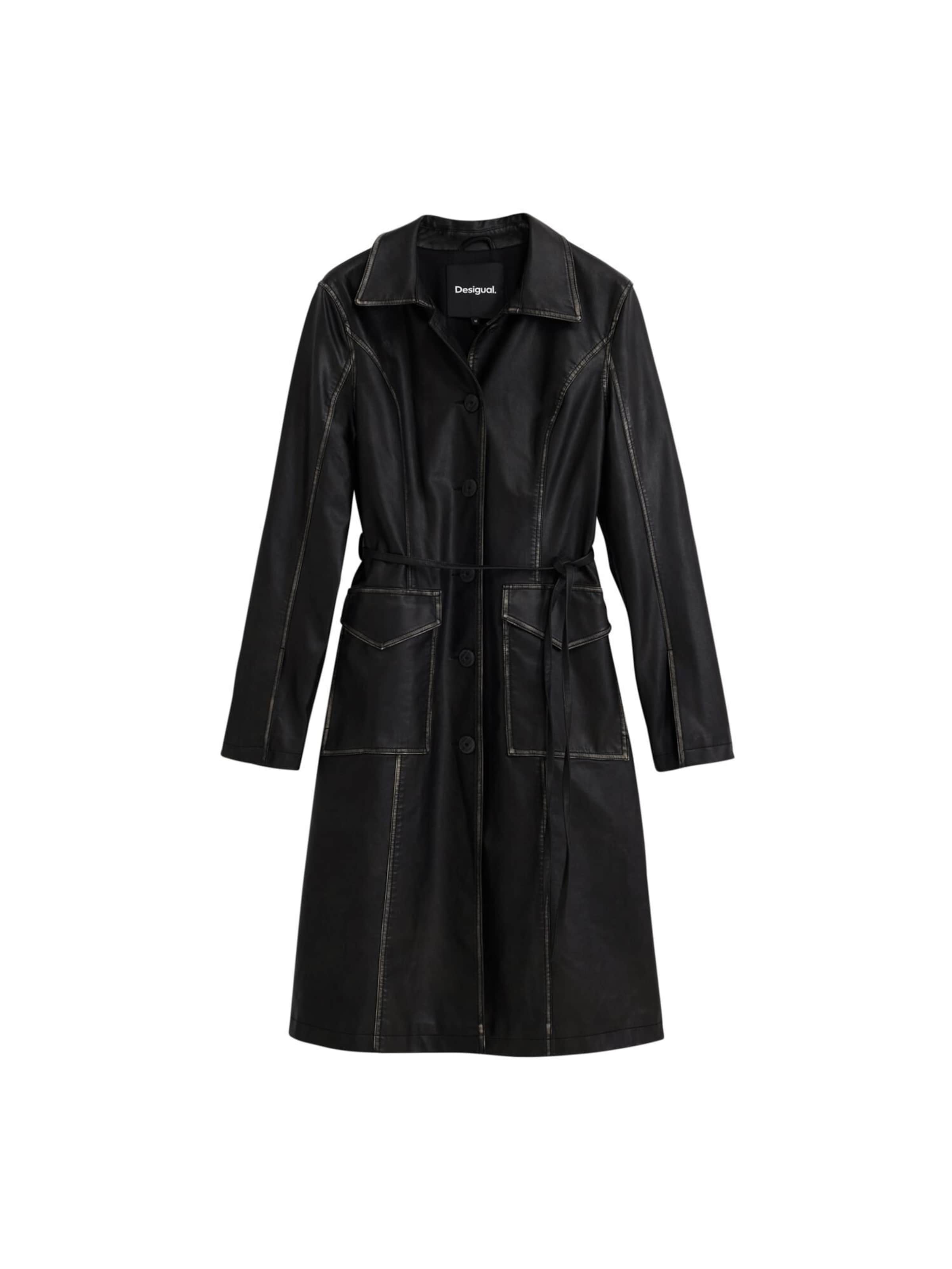 Desigual Płaszcz przejściowy w kolorze czarny: przód