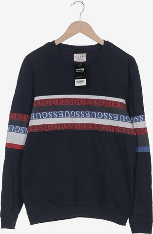 GUESS Sweatshirt & Zip-Up Hoodie in M in Blue: front