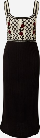 Guido Maria Kretschmer Collection Dress 'Dulcia' in Dark red / Black / Wool white, Item view