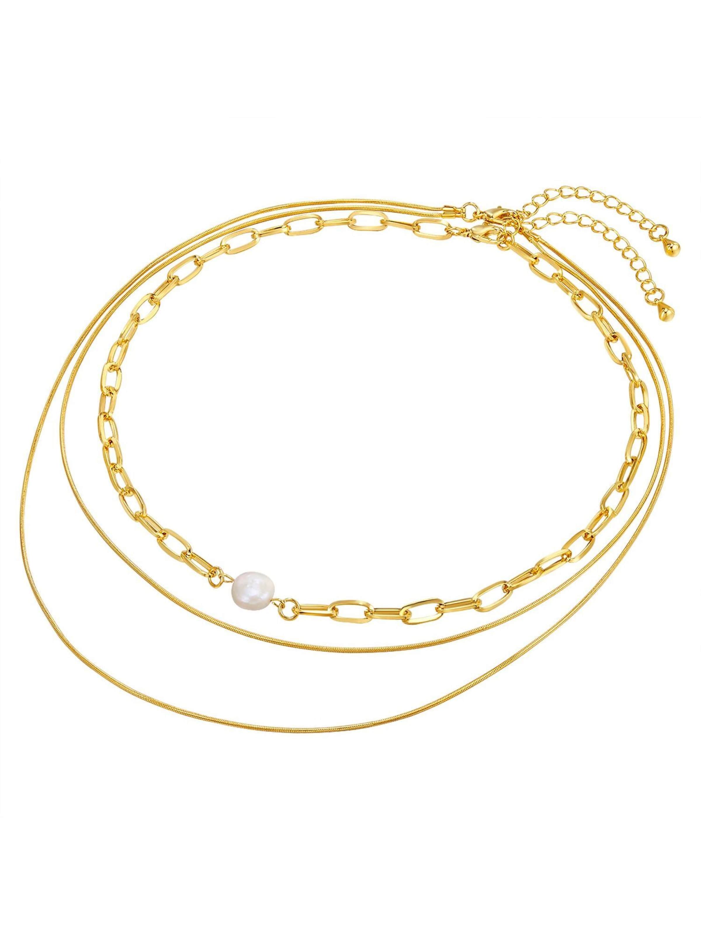 Lulu & Jane Kette in Gold: Vorderseite