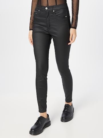 Calvin Klein Jeans - Skinny Vaquero en negro: frente