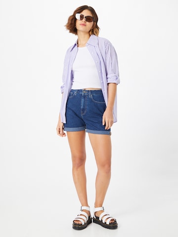 MUD Jeans Slimfit Shorts 'Marilyn' in Blau