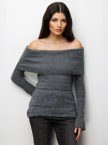 MixRay Pullover 'Pullover'‌‌‌‌‌‌‌‌‌ in Grau: Vorderseite