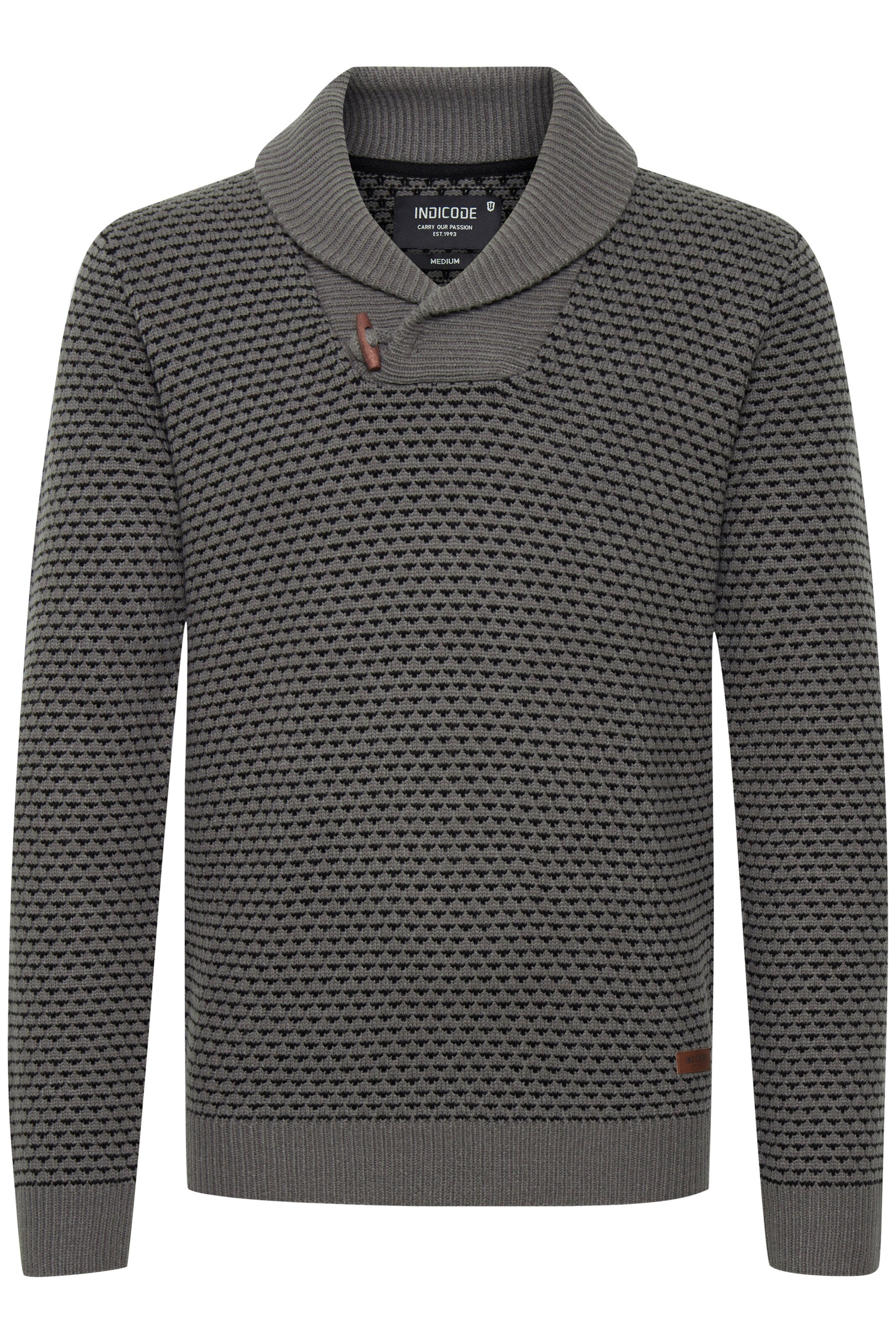 INDICODE JEANS Pullover 'COPENT' in Grau: Vorderseite