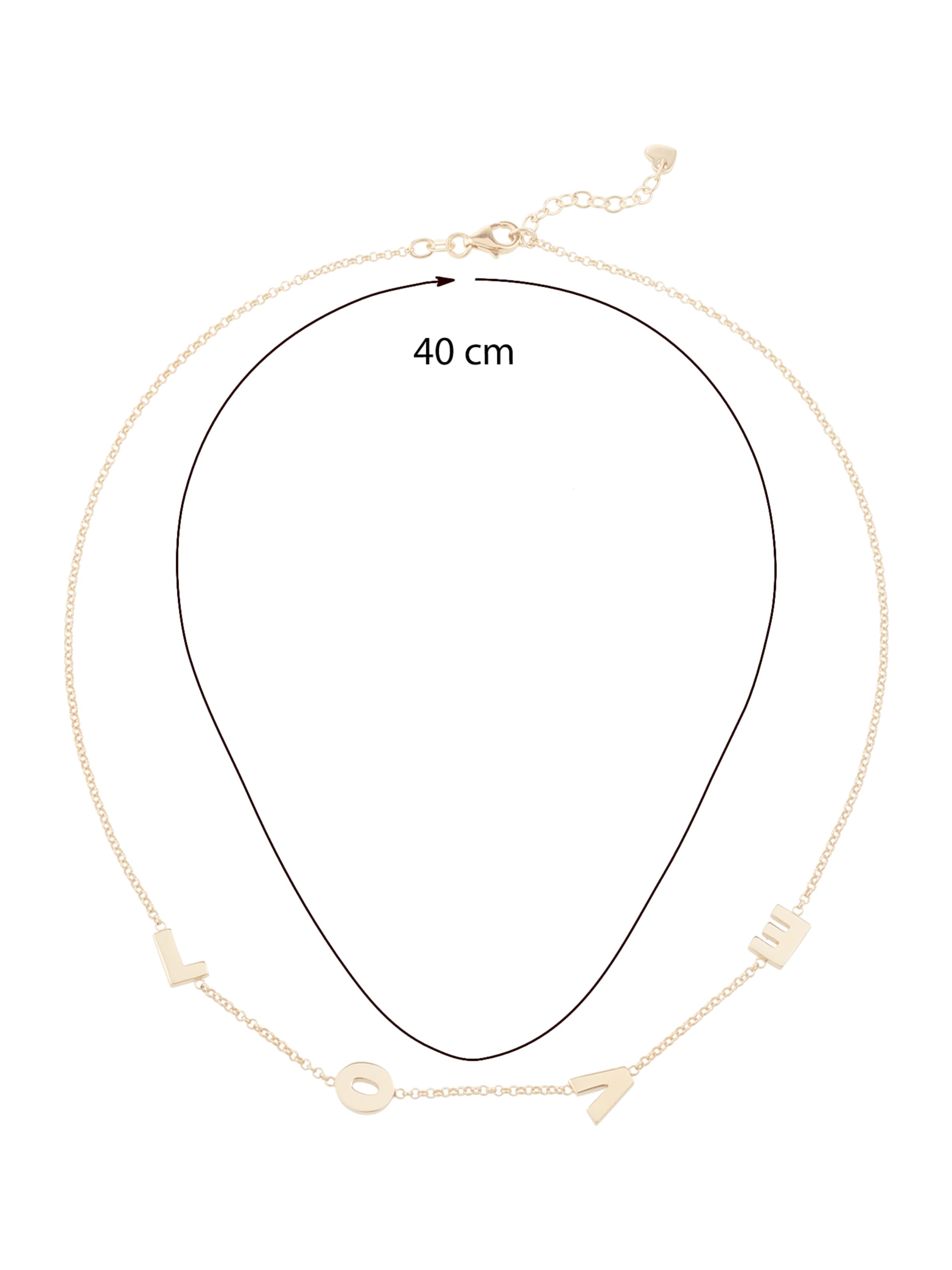 Chaîne 'Love-Schriftzug' ELLI en or