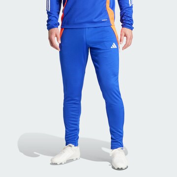 ADIDAS PERFORMANCE Slimfit Urheiluhousut 'Tiro 24' värissä sininen: etupuoli