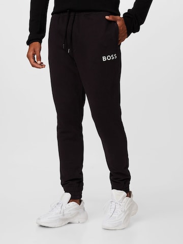 BOSS Tapered Trousers 'Selogox' in Black: front