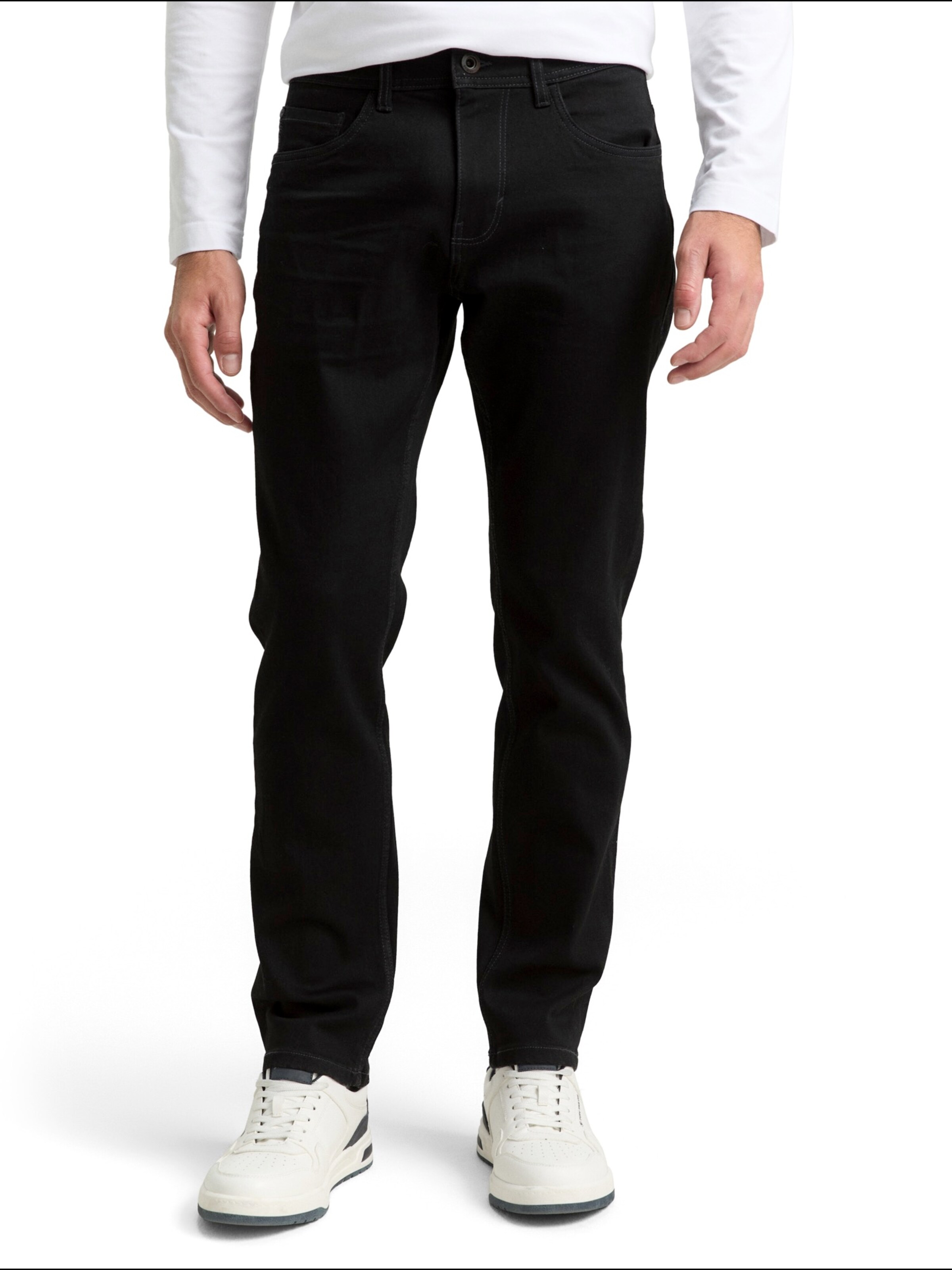 TOM TAILOR Regular Jeans 'Josh' in Zwart: voorkant