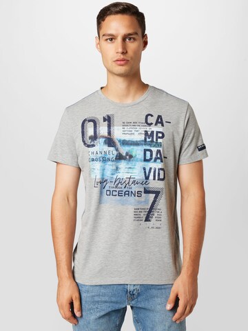 CAMP DAVID Shirt 'Ocean´s Seven I' in Grijs: voorkant