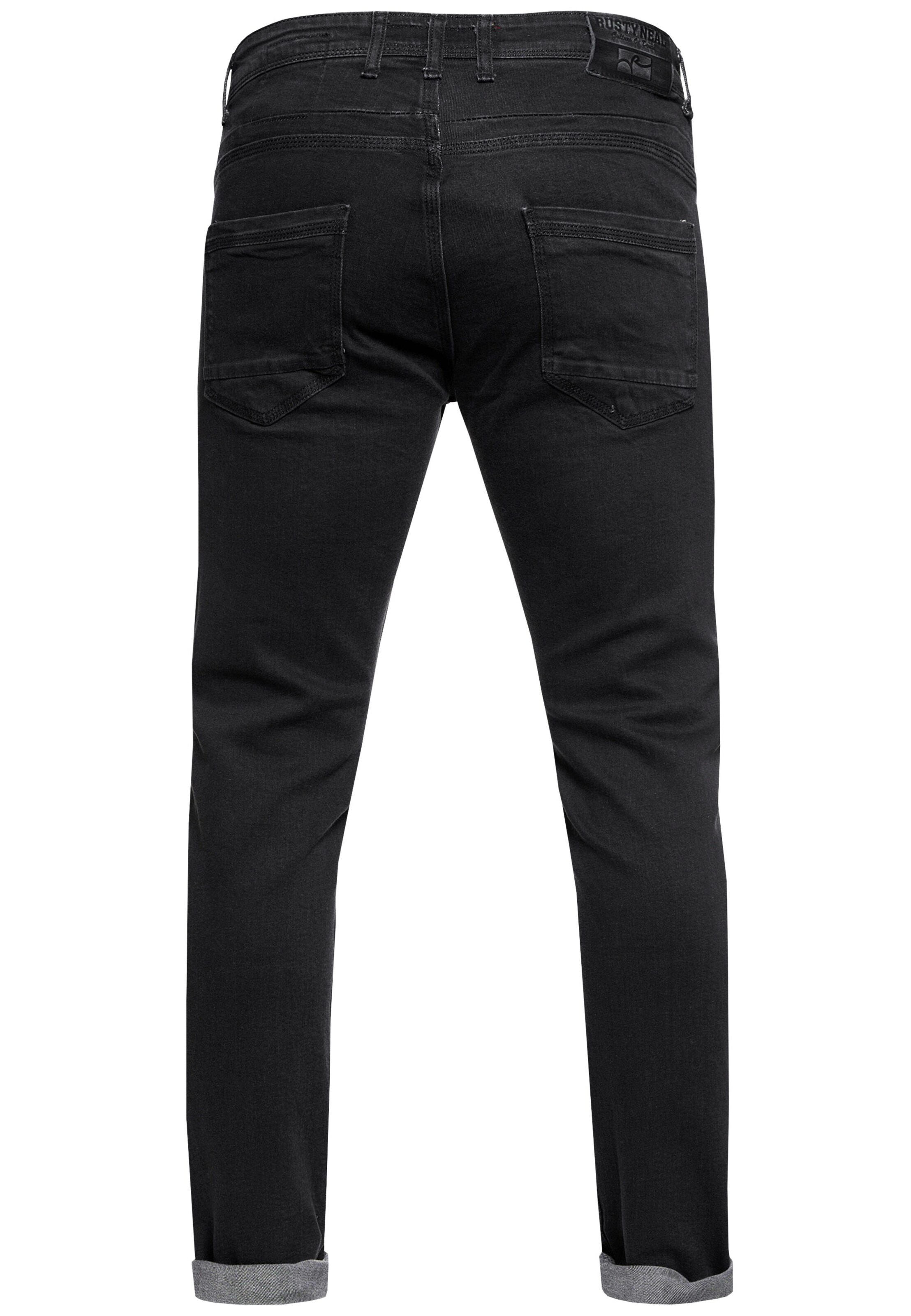 Rusty Neal Slimfit Jeans 'MELVIN' in Zwart