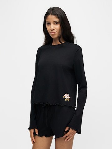 DIESEL Short Pajama Set 'LORELAI-D-CORE' in Black: front