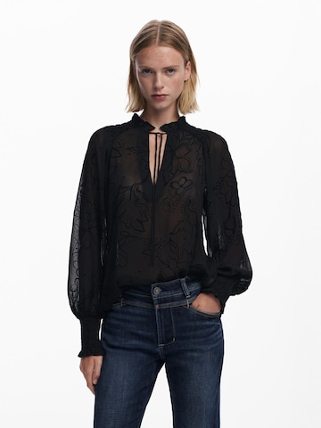 Desigual - Blusa en negro: frente