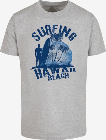 T-Shirt 'Hawaii Surf Beach Summer' F4NT4STIC en gris : devant