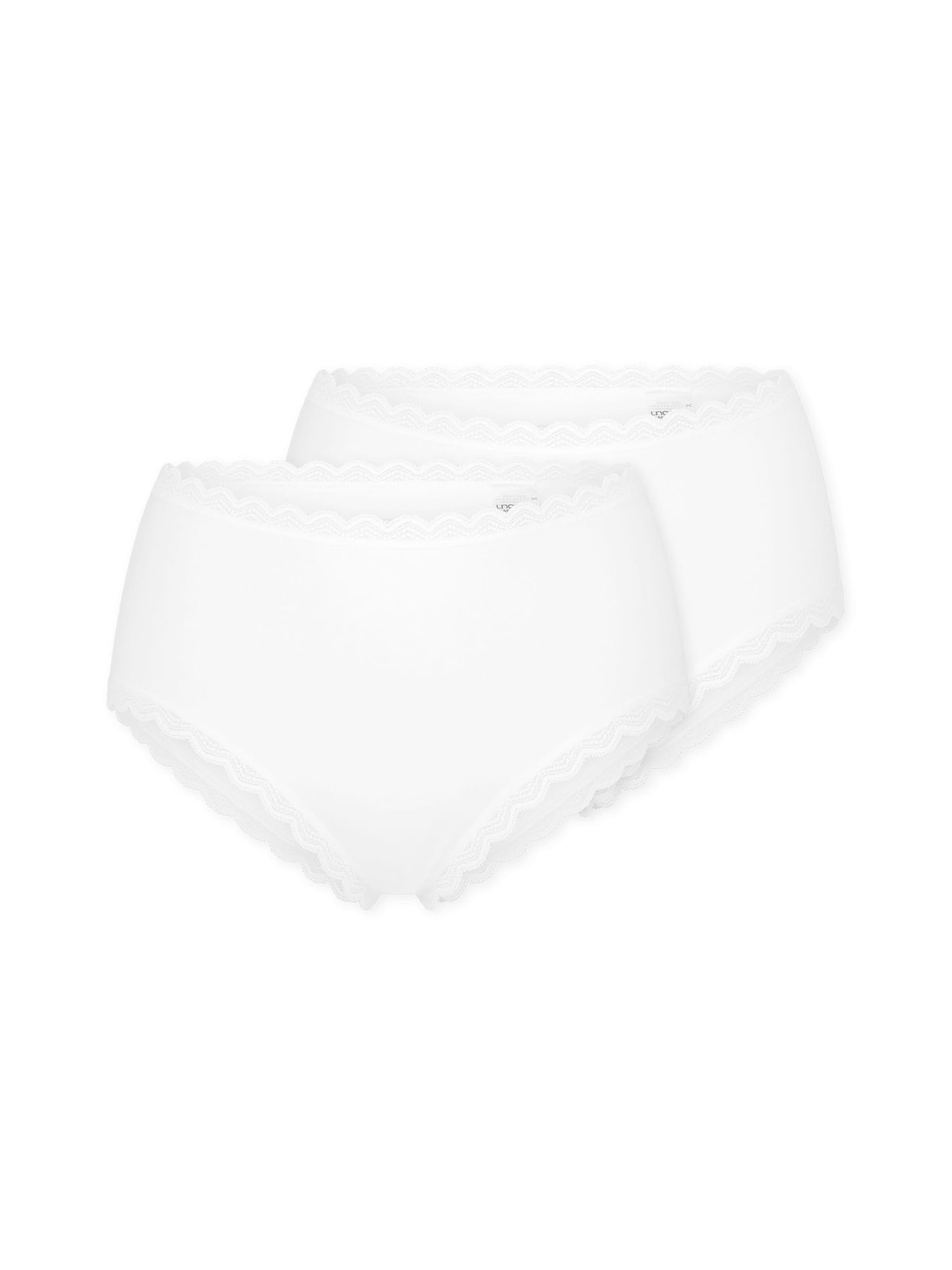 uncover by SCHIESSER Slip ' Cotton Lace ' in Wit: voorkant