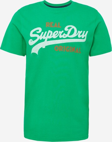 Superdry - Camiseta en verde: frente