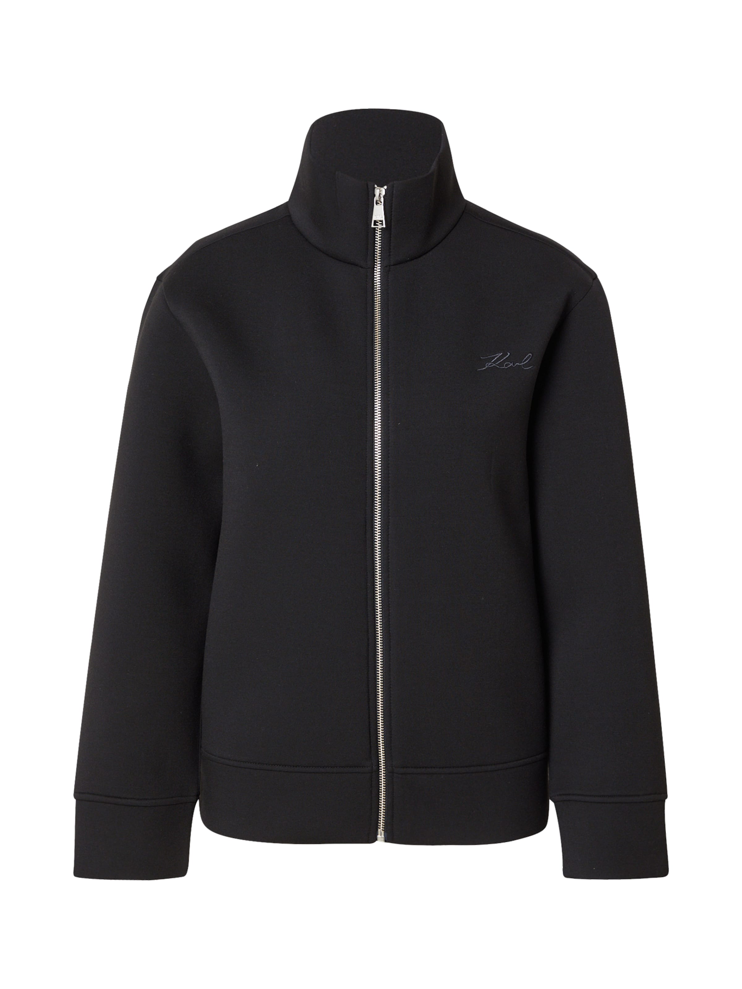 Karl Lagerfeld Tepláková bunda - Čierna: predná strana