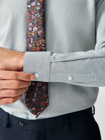 Next Slim Fit Hemd und Krawatte in Grün