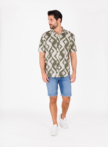 Key Largo Regular fit Overhemd 'TRACK' in Beige