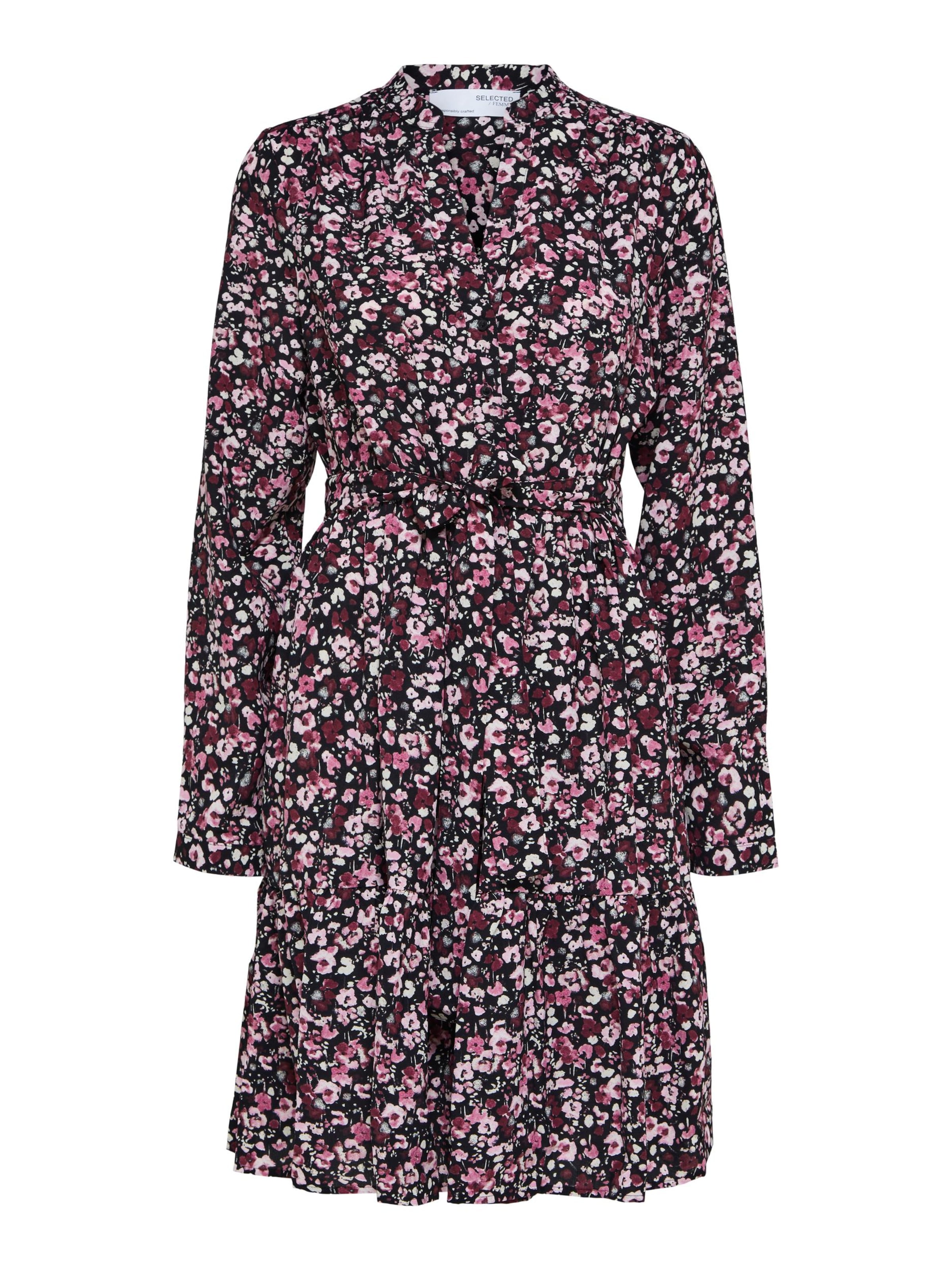 Rochie tip bluză de la SELECTED pe negru: față