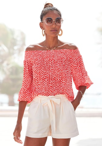 LASCANA Blouse in Red: front