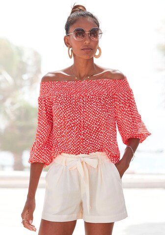 LASCANA Blouse in Red: front