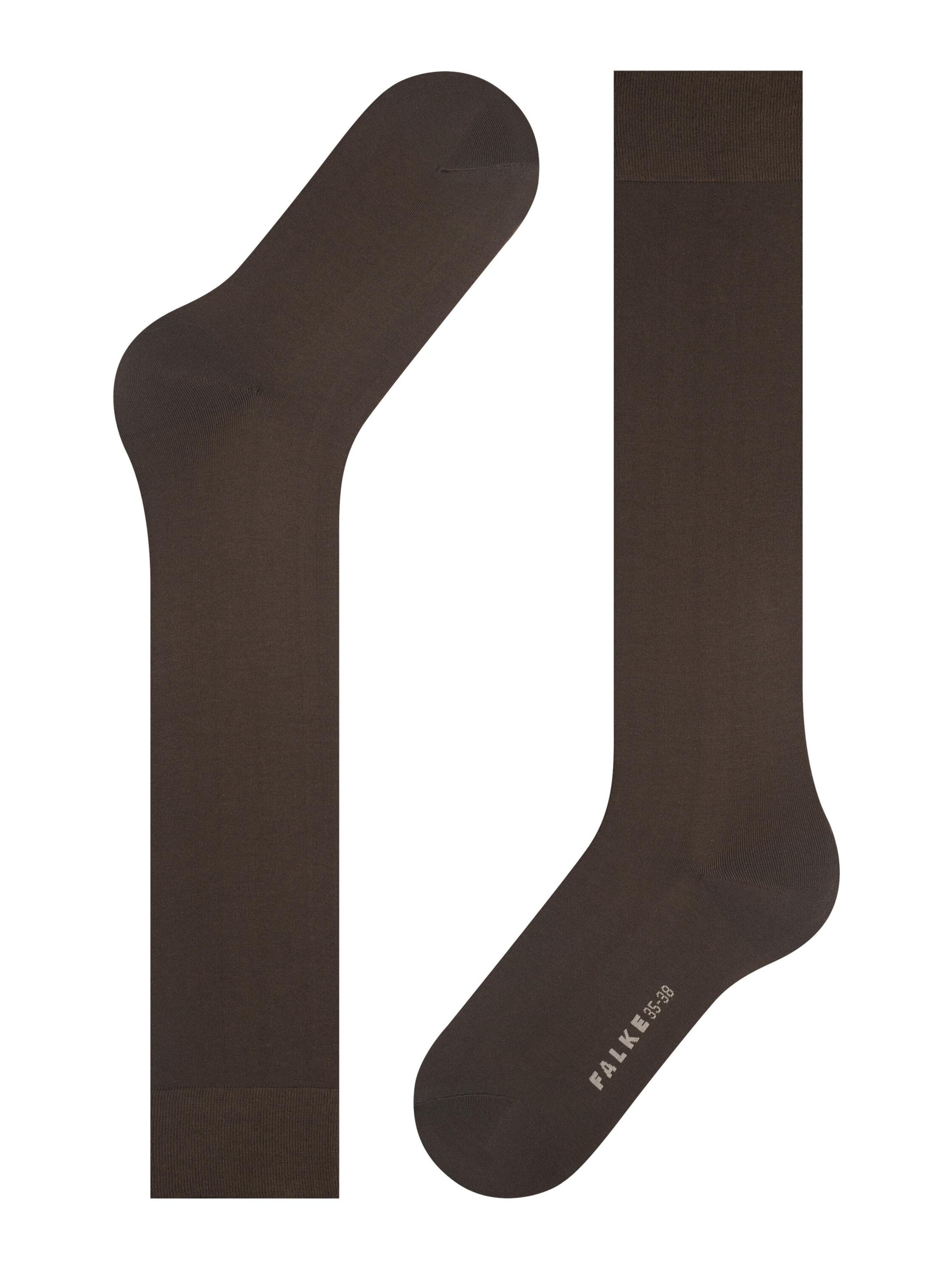 FALKE Knee High Socks 'Cotton Touch' in Brown