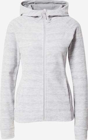 4F Athletic Fleece Jacket 'F050' in Grey: front