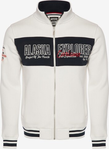 CARISMA Zip-Up Hoodie in White: front