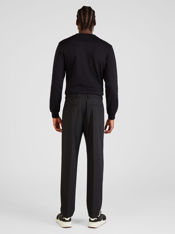 HUGO Regular Pleated Pants 'Teagan' in Black