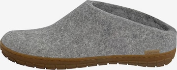 Glerups Hausschuh 'Honey' in Grau: Vorderseite