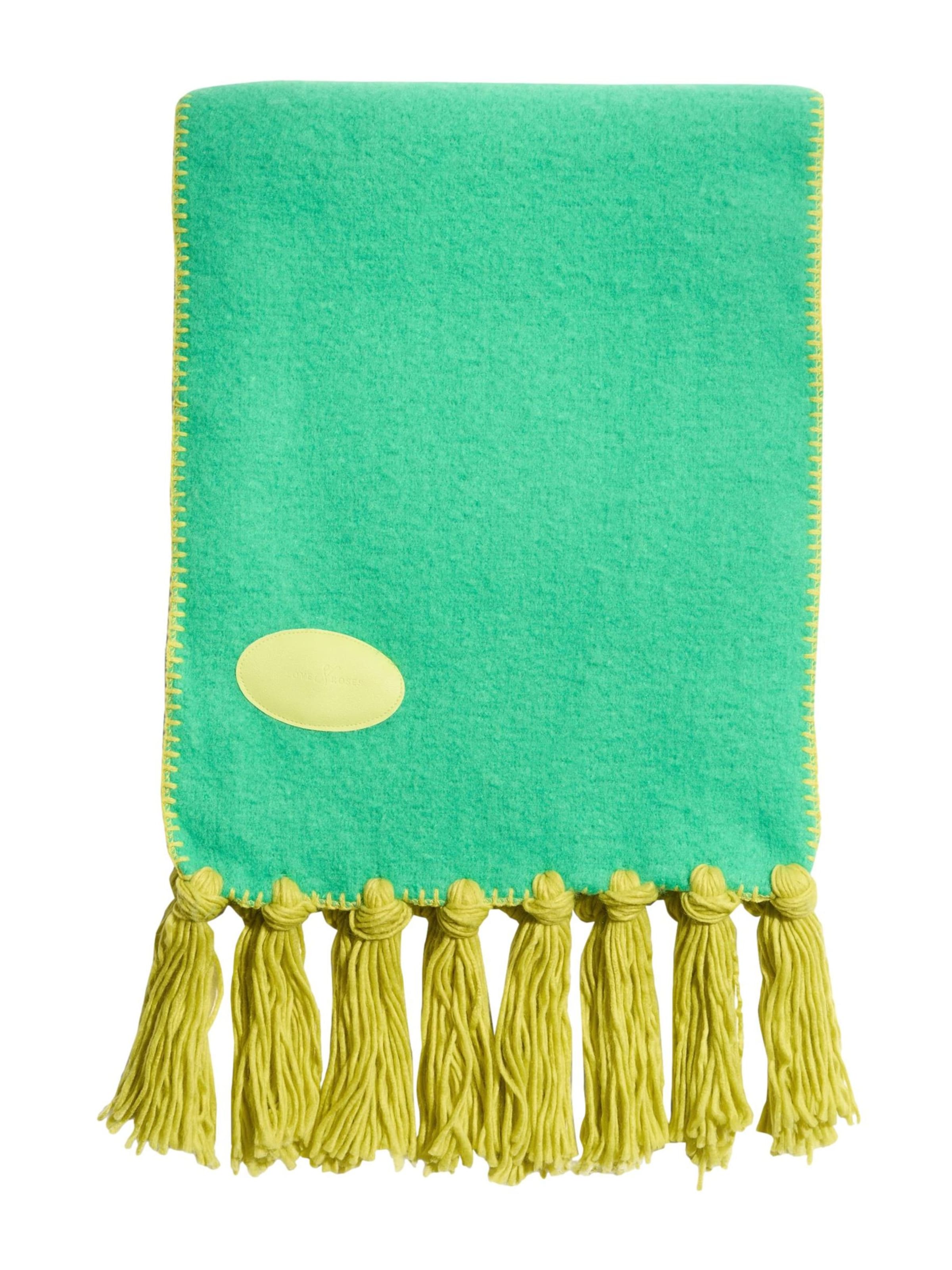 Foulards oversize love & roses en vert : devant