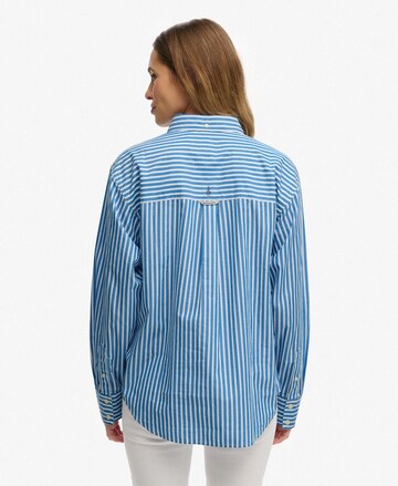 Superdry & Co Bluse 'Poplin' in Blau