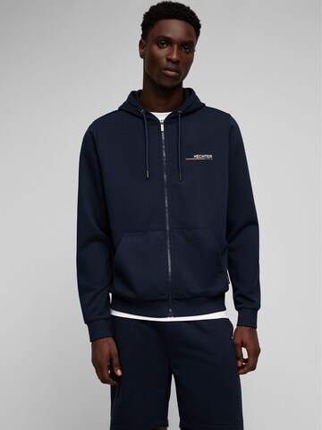 HECHTER PARIS Sweatvest in Blauw: voorkant