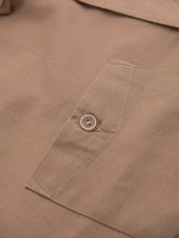 Ombre Comfort fit Button Up Shirt in Brown